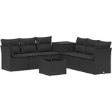  Set sofe 8 kom. Crna Poli Rattan i čelik | shoptok.hr