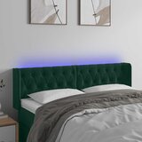  LED uzglavlje tamnozeleno 147x16x78/88 cm baršunasto | shoptok.hr