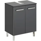 temno siva omarica za pod umivalnik 50x62 cm set 311 - pelipal