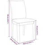 vidaXL Jedilni stoli z blazinami 2 kosa Brown Solid Wood Rubber | Shoptok.si