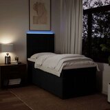 vidaXL Box spring postelja z vzmetnico črn 90x190 cm blago | Shoptok.si