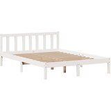 vidaXL Krevet s regalom z knjige bez madraca bijeli 150x200cm borovina | shoptok.hr