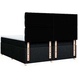 vidaXL Krevet s oprugama i madracem crni 200x200 cm od tkanine | shoptok.hr