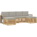  Setovi sofa 6 pcs Bijela i svjetlosiva 249 x 122,5 x 73 cm | shoptok.hr