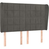  Uzglavlje s ušima tamnosivo 147x23x118/128 cm baršunasto | shoptok.hr