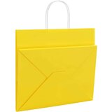  Papirnate vrećice 250 kom s ručkama žute 32x22x28 cm | shoptok.hr