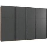 MID.YOU omara z drsnimi vrati, barve grafita, barve hrasta | Shoptok.si