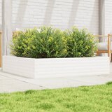 Maison Chic Vrtno cvetlično korito - Cvetlični Lonec belo 110x110x23 cm trdna borovina, (21789821) | Shoptok.si