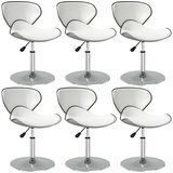 vidaXL Blagovaonske stolice od umjetne kože 6 kom bijele Cijene