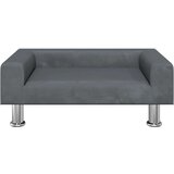  Otroški kavč temno siv 70x45x26,5 cm žamet | Shoptok.si