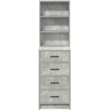 Highboard Beton siva 40 x 41 x 135 cm Konstruirano drvo | shoptok.hr
