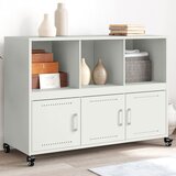 vidaXL Komoda bela 100,5x39x72 cm hladno valjano jeklo Cene