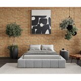 Maison de Rêve Svijetlo sivi tapecirani bračni krevet s prostorom za odlaganje s podnicom 160x200 cm Aruba L – | shoptok.hr