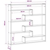  Zidna polica Staro drvo 103 x 17 x 102 cm Prerađeno drvo - Staro drvo | shoptok.hr