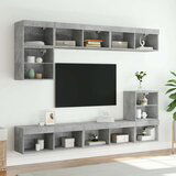 TV ormarići s LED svjetlima 2 kom siva boja betona 80x30x30 cm | shoptok.hr