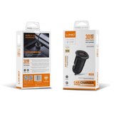  auto punjac ldnio C105, QC3.0, 30W usb lightning crni | ePonuda.com