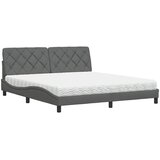 Krevet s madrac svjetlosivi 180x200cm tkanina | Eponuda.com