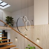 Thoro Črna aluminijasta LED viseča svetilka RIO – | Shoptok.si