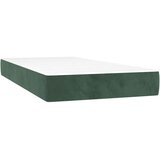  Madrac s oprugama srednje tvrdoće tamnozeleni 80x220x20 cm baršunasti | shoptok.hr
