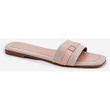 Boto Flat Women's Slippers With Strap And Buckle Beige Zilina | Shoptok.si
