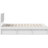  Konstrukcija postelje Bela 120 x 200 cm Masivno borovo les, (5000103415) | Shoptok.si