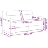  Dvosjed Sofa Tamnozelena 160x81x84 cm Tkanina | Shoptok.si