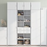 vidaXL Ozka omara za shranjevanje bela 70x42,5x225 cm inženirski les Cene