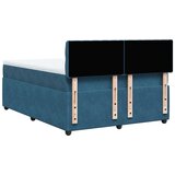 vidaXL Krevet box spring s madracem plavi 160 x 200 cm baršunasti | shoptok.hr