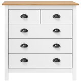 Maison Chic Komoda - Predalnik Hill bela 79x40x80 cm trdna borovina, (21717906) Cene