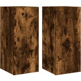 vidaXL Stenske TV omarice z LED 2 kosa dimljeni hrast 30,5x35x70 cm, (21012195) Cene