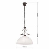 Orion luster na lancu rula 1xE27/40W/230V prečnik 35 cm bela/bronza | Eponuda.com