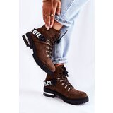 Boto Suede Warm Boots With A Belt Dark Brown Aurelio | Eponuda.ba