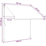  Ročno zložljivo senčilo 180 g / m² poliester s PU premazom, (5000247886) | Shoptok.si