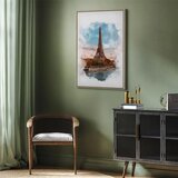  Slika - Paris View (1 Part) Vertical 60x90 U prirodnom drvenom okviru | shoptok.hr