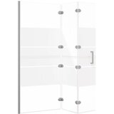  Sklopiva pregrada za tuš ESG 120 x 140 cm bijela | shoptok.hr