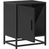 vidaXL Nočna omarica črna 40x31x50 cm inž. les in kovina | Shoptok.si
