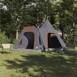 Šator Teepee za 5 osoba Siva i narančasta 545 x 450 x 295 cm | shoptok.hr