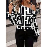 Fenzy Majica Z Geometrijskim Potiskom, Črna/Bela | Shoptok.si