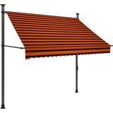 Tenda na ručno uvlačenje s LED svjetlom 200 cm narančasto-smeđa | shoptok.hr