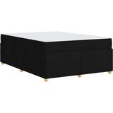  Krevetna konstrukcija s madracem Crna 160 x 200 cm tkanina | shoptok.hr