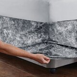 Catherine Lansfield Siva napenjalna žametna prevleka za okvir postelje 137x198 cm Crushed Velvet – | Shoptok.si