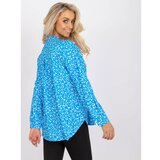 Fashion Hunters Loose blue blouse with Inesa print Cene