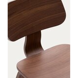 Kave Home Temno rjav jedilni stol v orehovem dekorju Gena – | Shoptok.si