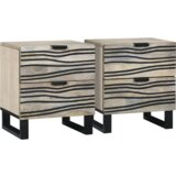vidaXL Noćni ormarići s ladicama 2 pcs Orah 40 x 33.5 x 46 cm cijene