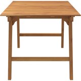  5-dijelni vrtni blagovaonski set od masivnog bagremovog drva Smeđa 150 cm table length | shoptok.hr