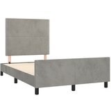 vidaXL Okvir za krevet s uzglavljem svjetlosivi 120x190 cm baršunasti | shoptok.hr
