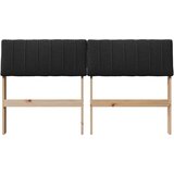  Tapecirani uzglavlje Crna 135 cm Čvrsto borovo drvo | shoptok.hr