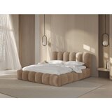 Micadoni Svjetlo smeđi tapecirani bračni krevet s prostorom za odlaganje s podnicom 200x200 cm Lupine – | shoptok.hr