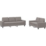  2-dijelni set sofa s jastucima smeđesivi od tkanine | shoptok.hr