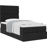 vidaXL Otomanski okvir kreveta s madraca crni 90x190cm od tkanine | shoptok.hr